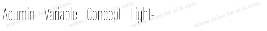 Acumin Variable Concept Light字体转换